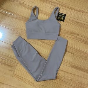 Til you collapse Effortless Ribbed Leggings - Champagne size s top & bottom